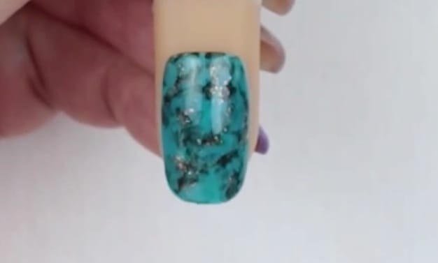 Painted Desert Turquoise Nails With Gel II