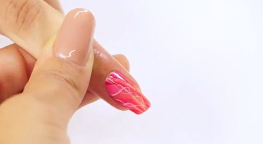 Ghenna Gonzales Gelish How-To: Orange Waves Design