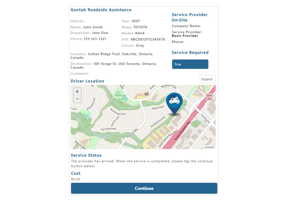 Geotab Offers Roadside-Assistance Management System