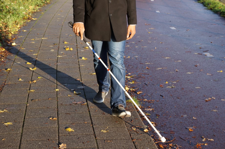 Aiming to live and travel 'unimpeded' with a visual impairment