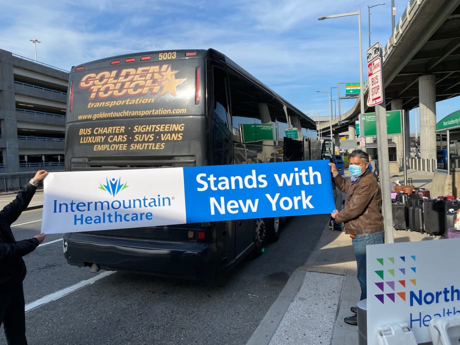 Transdev’s Golden Touch transporting healthcare workers to USNS Comfort