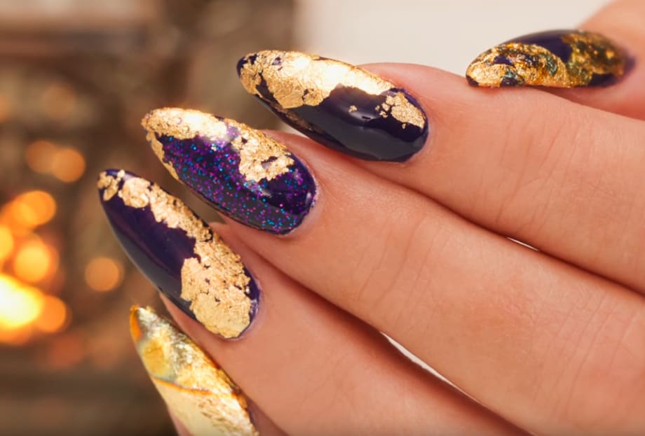 Gold Foil Nail Art
