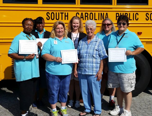 46 bus drivers, aides honored for perfect attendance