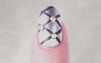 Gwen for OPI: Studded Chrome Nail Art