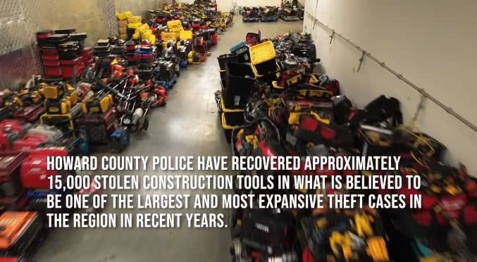 Maryland Police Recover 15,000 Stolen Tools Thanks to Carpenter’s Use of AirTags