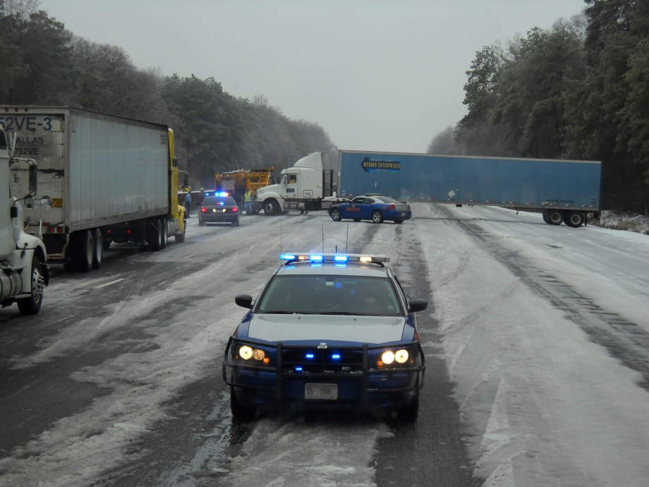 Winter pileup accidents.