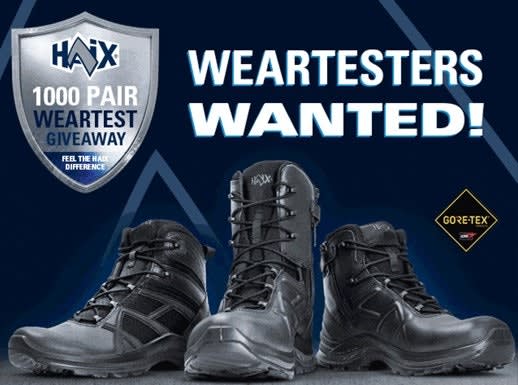 Haix Wants to Give 1,000 Officers Free Boots for Wear Test