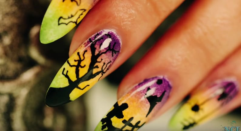 Ombre Halloween Nail Art Tutorial