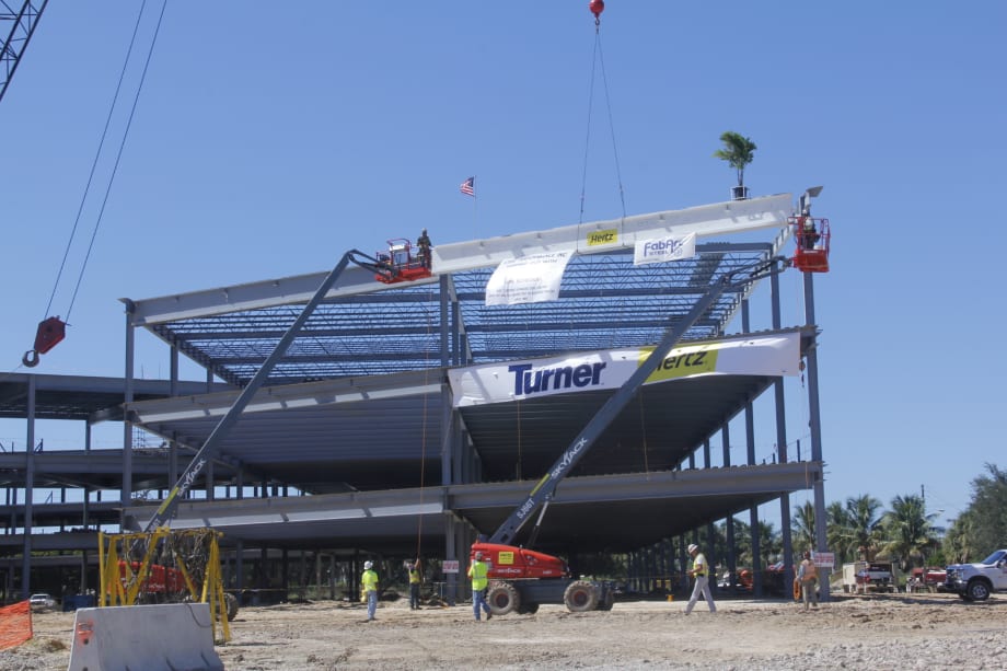 Hertz Adds Final Piece of Structural Steel to Headquarters