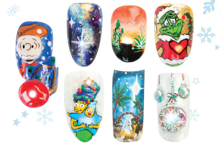 LED-Powered Light-Up Holiday Nail Art