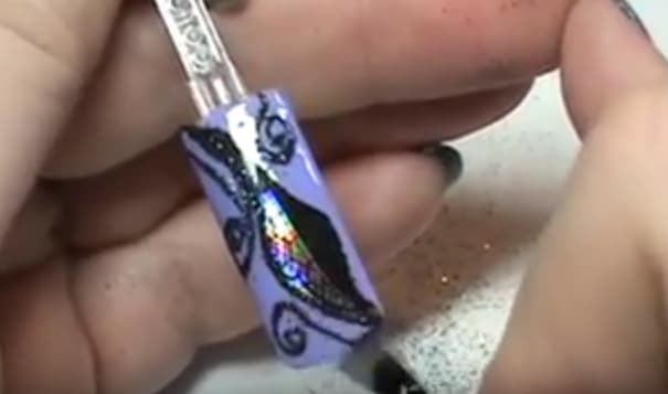 Using "Black Lace" Nail Film as an Embellishment