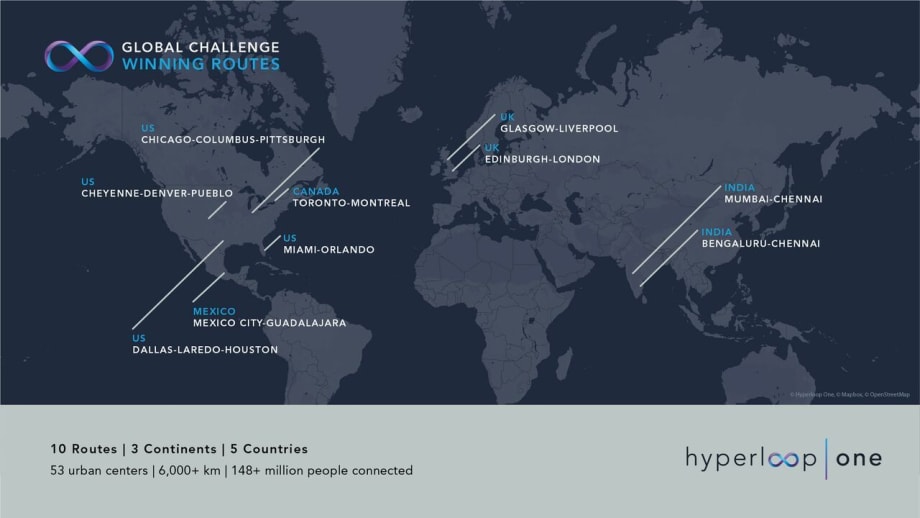Hyperloop One announces 10 winners of 'Global Challenge'