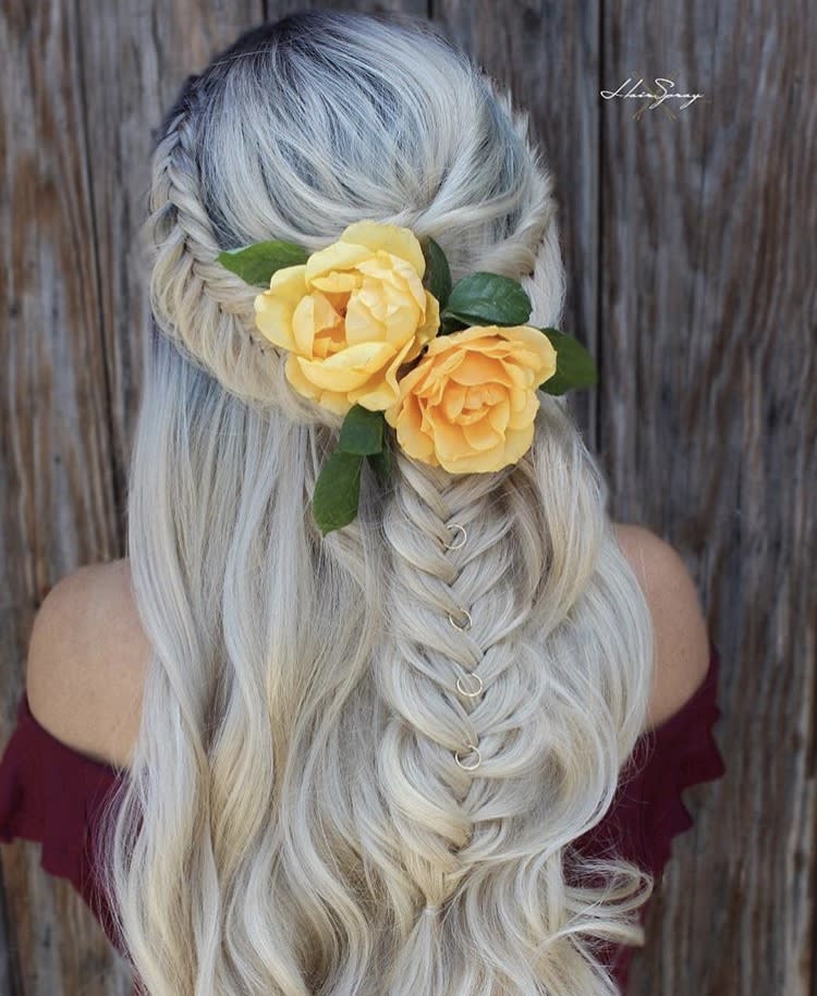 15 Boho Updos and Braids Perfect for Wedding Hair Inspiration by Sara Ortega @hairspray_studio
