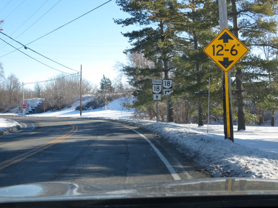 Near High Street in Hicksville, Ohio, is a Really LOW Overpass