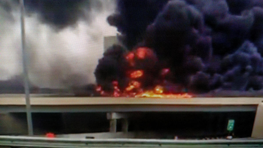 Tanker Crashes, Driver Dies, Road Damaged, But a Fair News Story