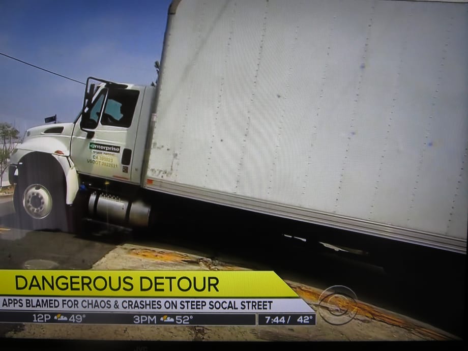 In L.A. Beware of Baxter Street's 32% Grade!