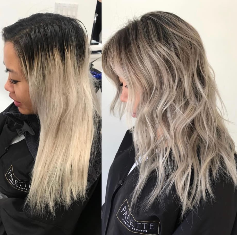 HAIR COLOR FORMULA: Transitioning Rooty Blonde to More Natural, Beigy-Blonde
