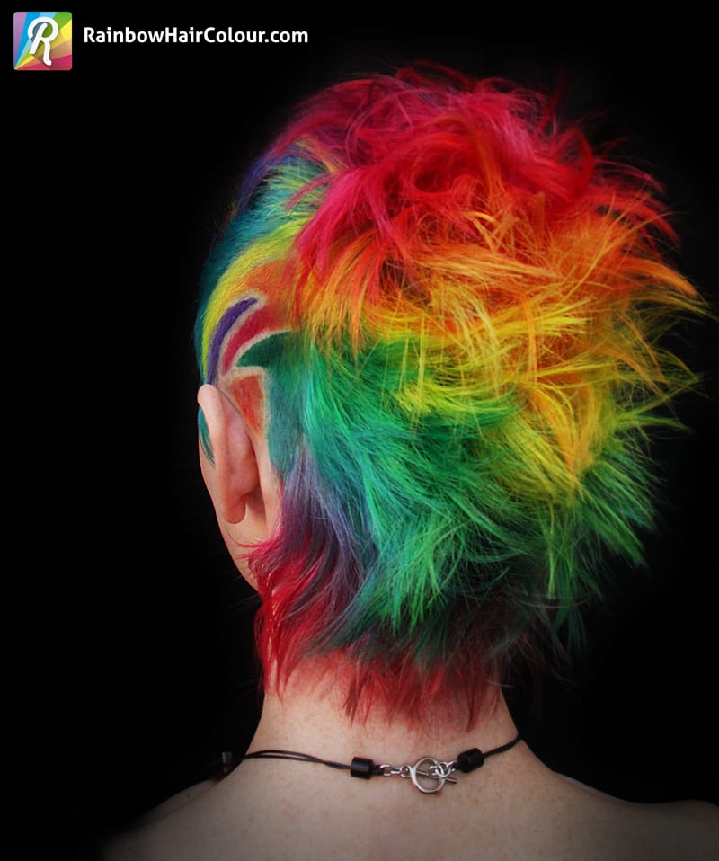 HOW-TO: Double Rainbow Mohawk Cut and Color