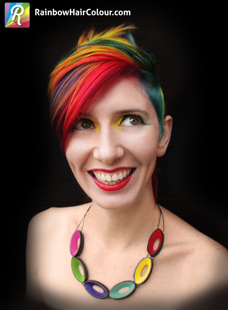 HOW-TO: Double Rainbow Mohawk Cut and Color