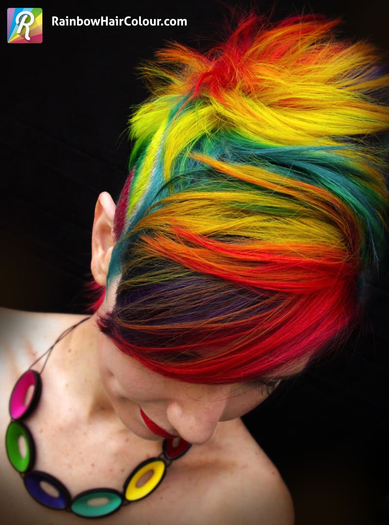 HOW-TO: Double Rainbow Mohawk Cut and Color