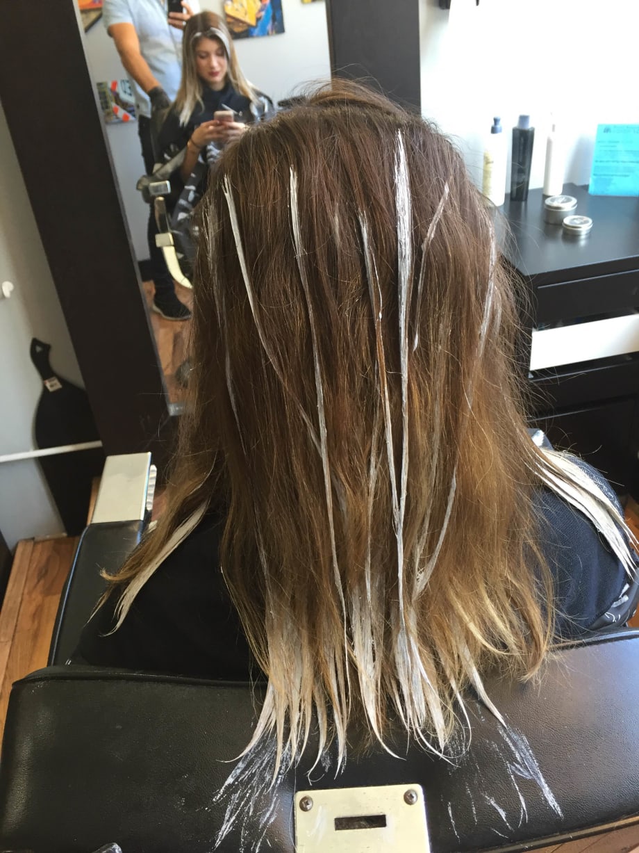 Diary of a Beauty Editor MAKEOVER: Balayage Using Miami Beach Bombshell Lightener from GKhair