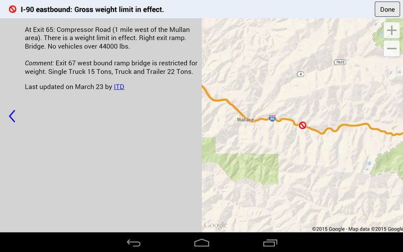 Idaho Releases Trucker Version of 511 App