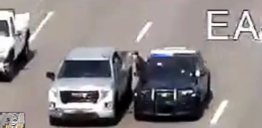 Video: Deputy Climbs from SUV into Moving Truck to Stop Driver Experiencing Medical Crisis