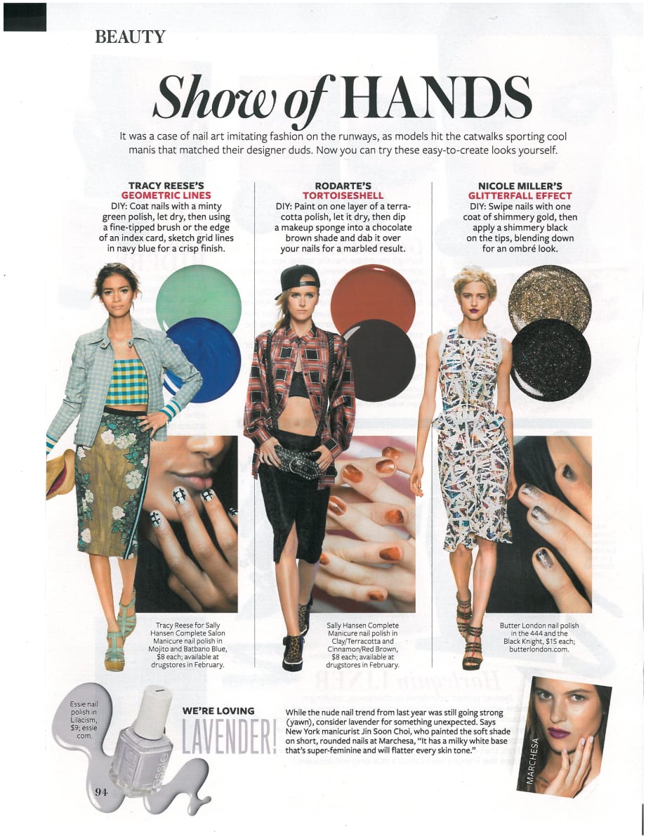 Nail Art Imitating Fashion