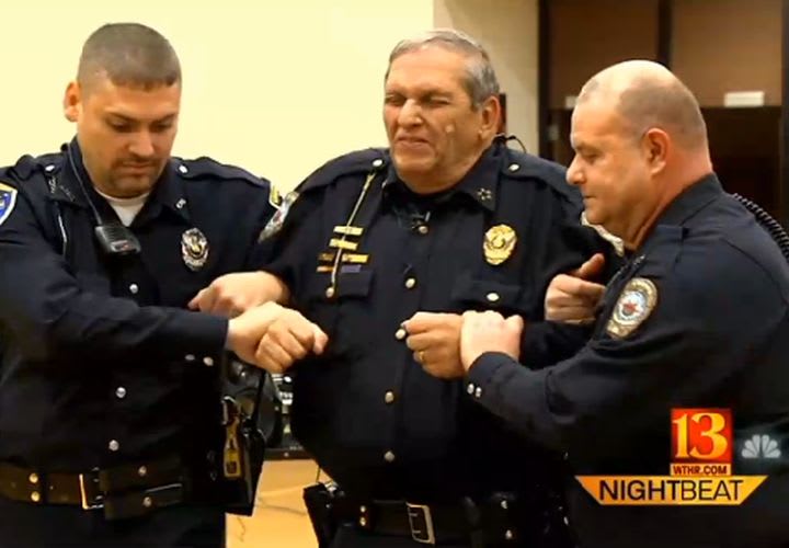 Ind. Chief Takes TASER to Raise Money for Vehicles