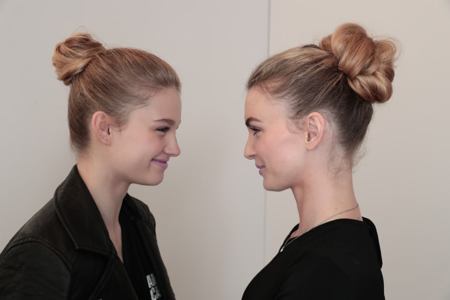 Carefree & Wispy Bridal Top-Buns at Ines Di Santo Couture Fall '17