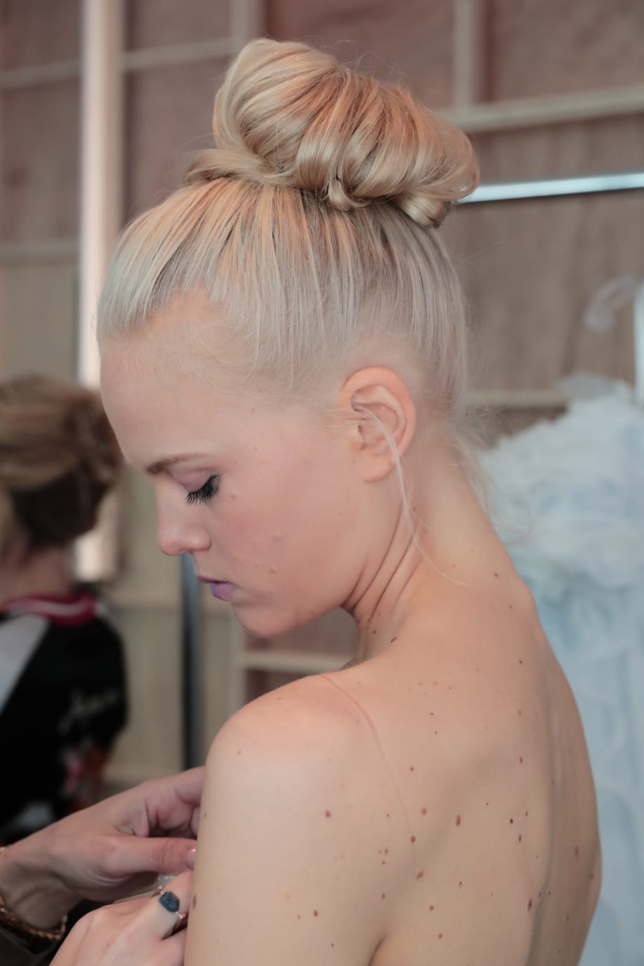Carefree & Wispy Bridal Top-Buns at Ines Di Santo Couture Fall '17