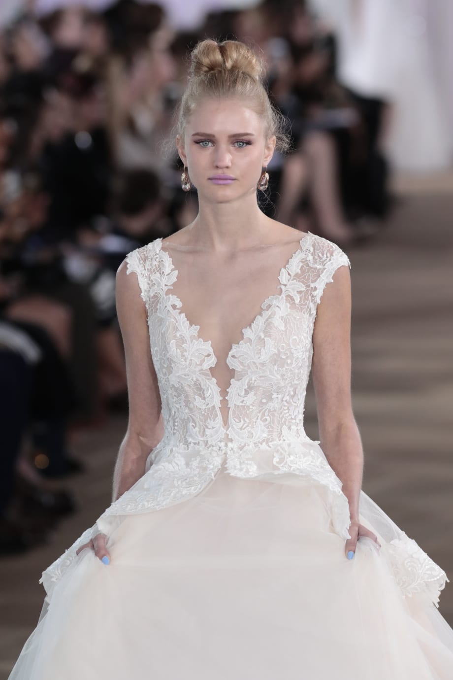 Carefree & Wispy Bridal Top-Buns at Ines Di Santo Couture Fall '17