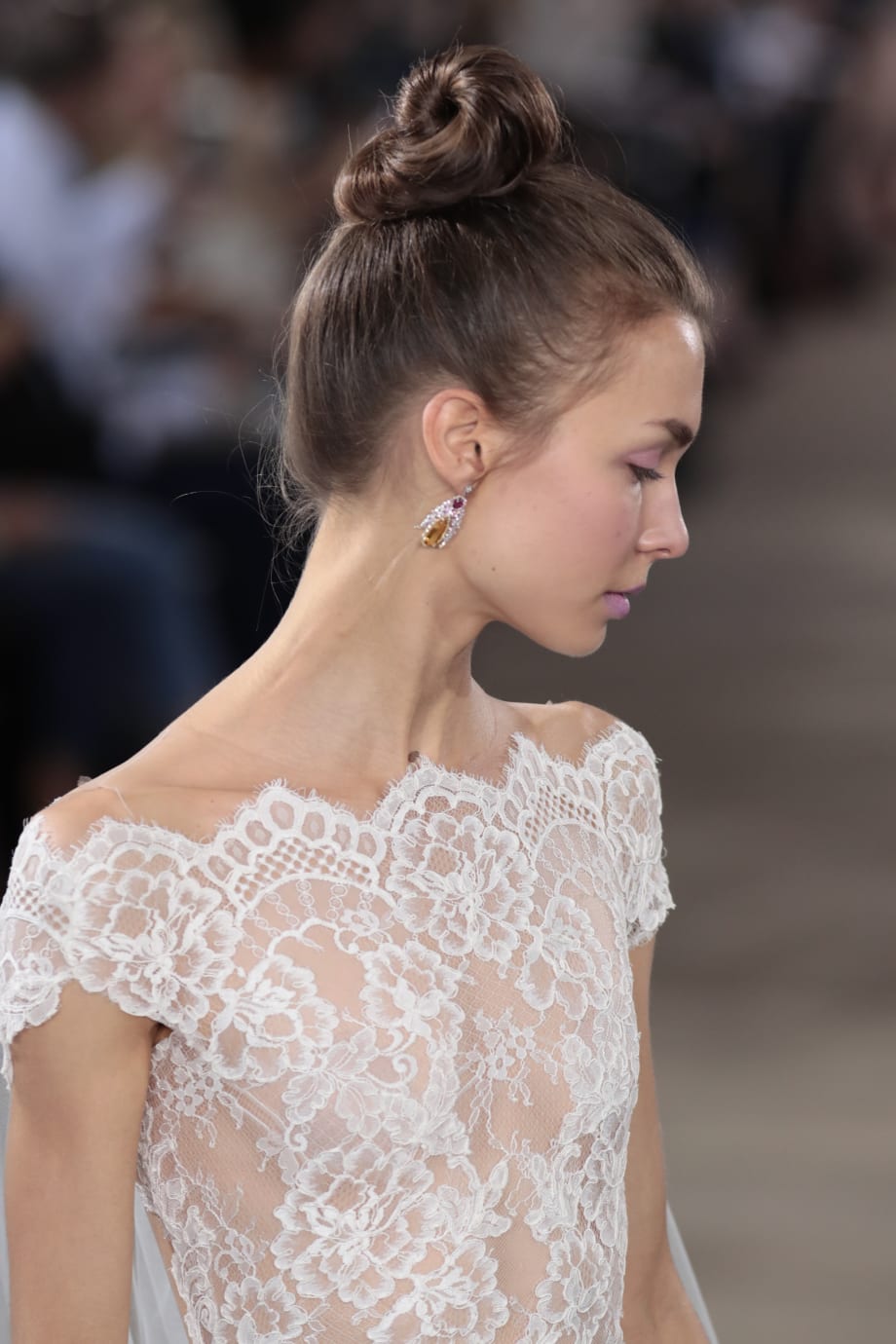 Carefree & Wispy Bridal Top-Buns at Ines Di Santo Couture Fall '17
