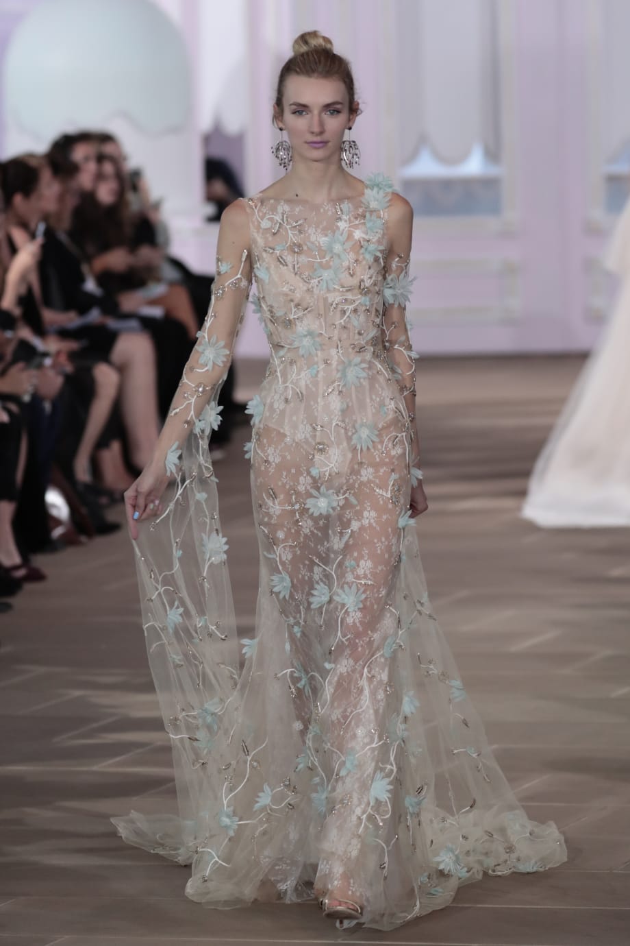 Carefree & Wispy Bridal Top-Buns at Ines Di Santo Couture Fall '17