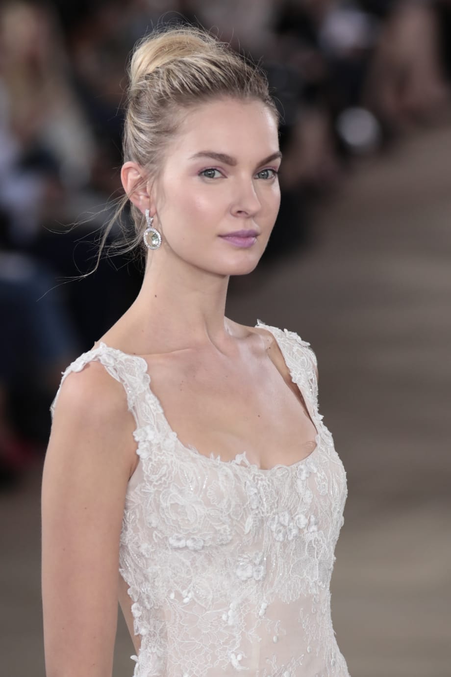 Carefree & Wispy Bridal Top-Buns at Ines Di Santo Couture Fall '17