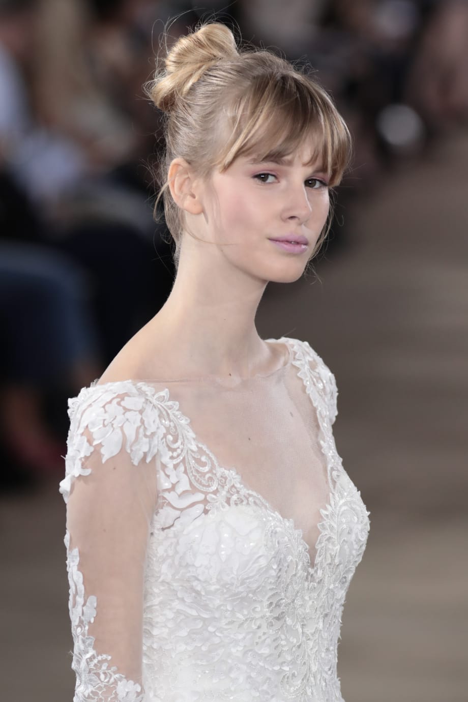 Carefree & Wispy Bridal Top-Buns at Ines Di Santo Couture Fall '17