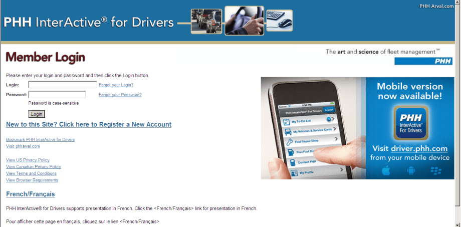 PHH Updates InterActive for Drivers Website