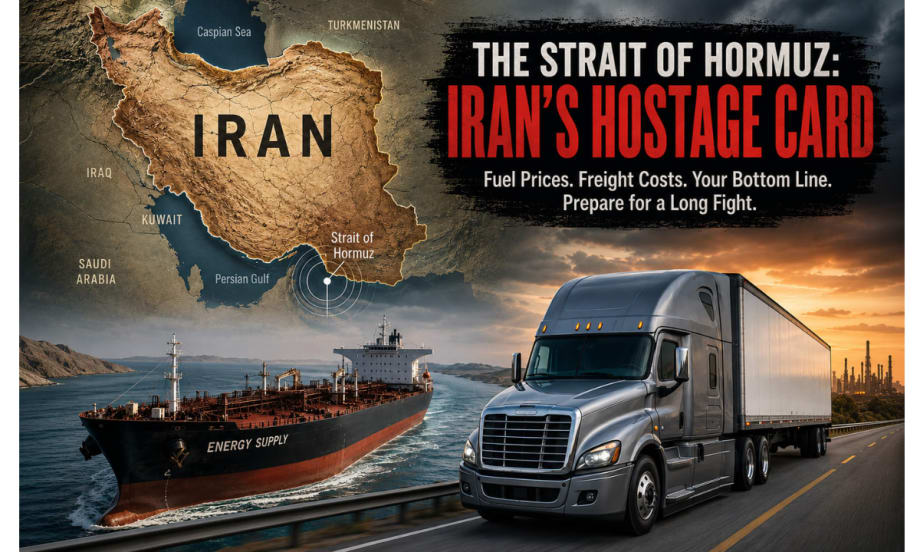 Illustration showing Iran, Strait of Hormuz, fuel tanker