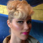 Textured Updos: Lucie Doughty Backstage at Irene by Greg LaVoi