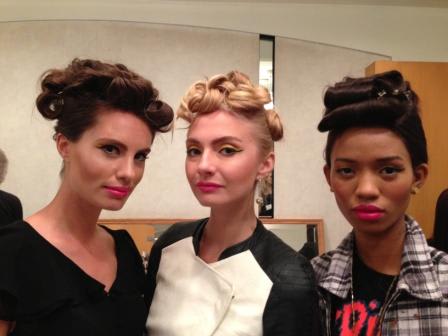Textured Updos: Lucie Doughty Backstage at Irene by Greg LaVoi