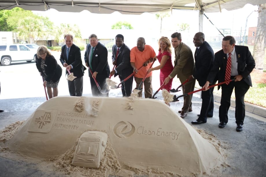 Jacksonville Transit, Clean Energy break ground on CNG station