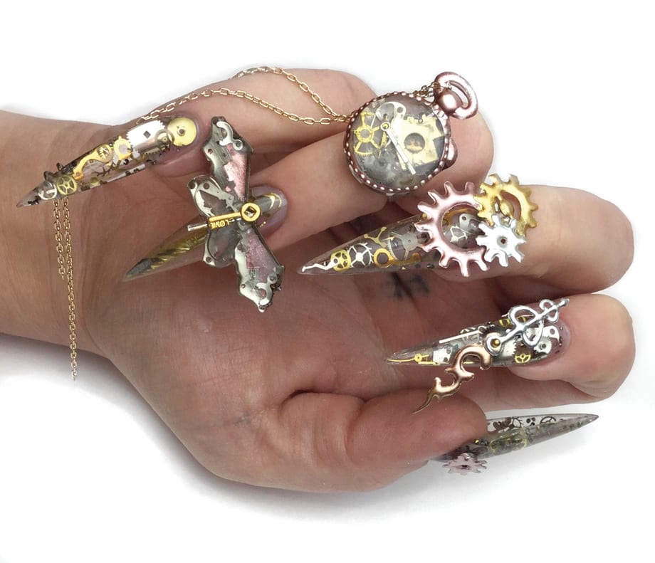 NTNA S. 6 Challenge 1: Steampunk Nail Art (Jenna)