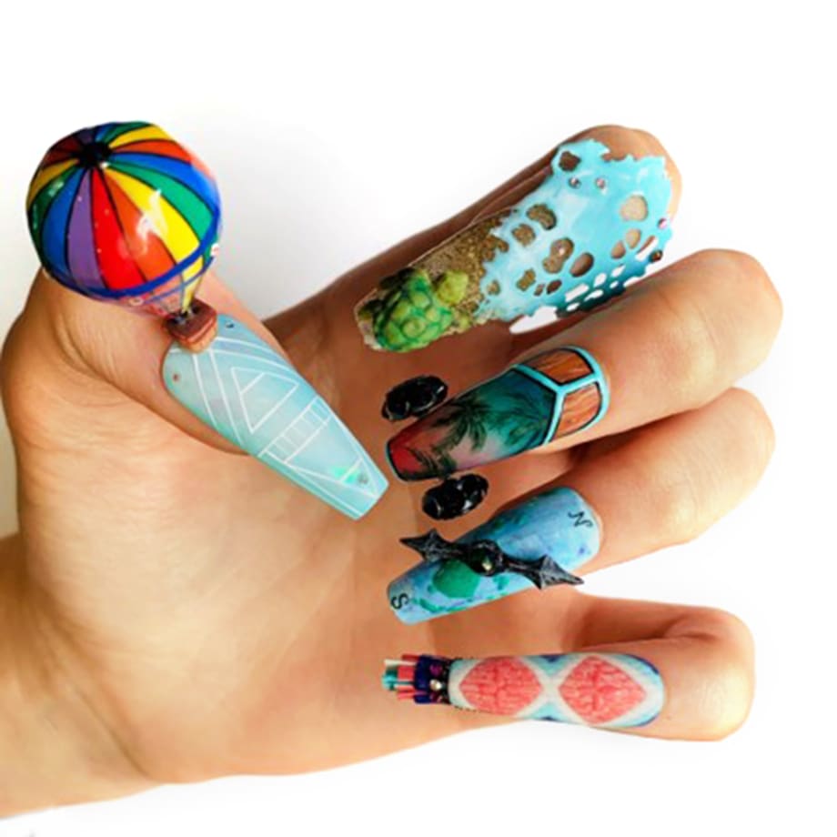 NTNA S. 6. Pre-Challenge #2: Global Nail Art (Jerilee)