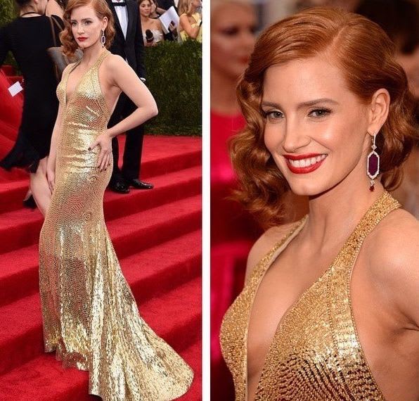2015 Met Ball How-To: Jessica Chastain Glam