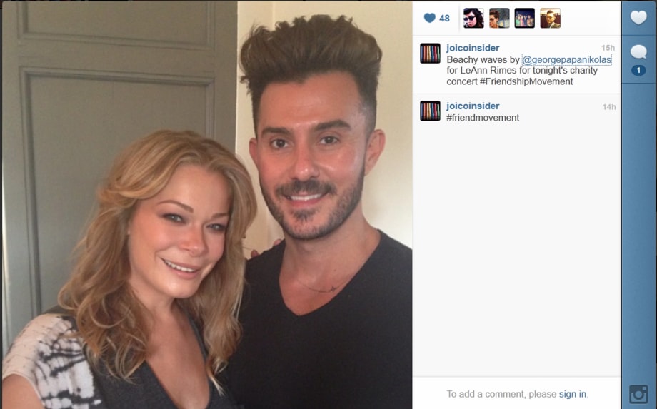 Joico Styles LeAnn Rimes for Anti-Bullying Benefit Concert