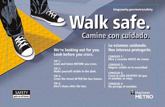 King County Metro launches 'Walk safe' pedestrian awareness campaign