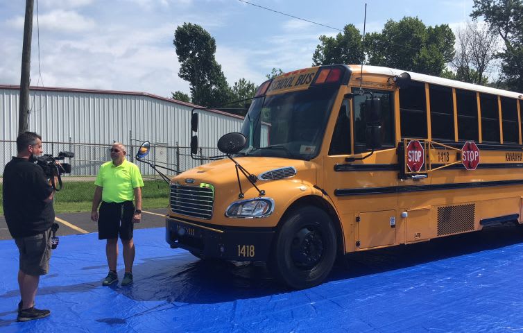 West Virginia District Demonstrates New School Bus Safety Features