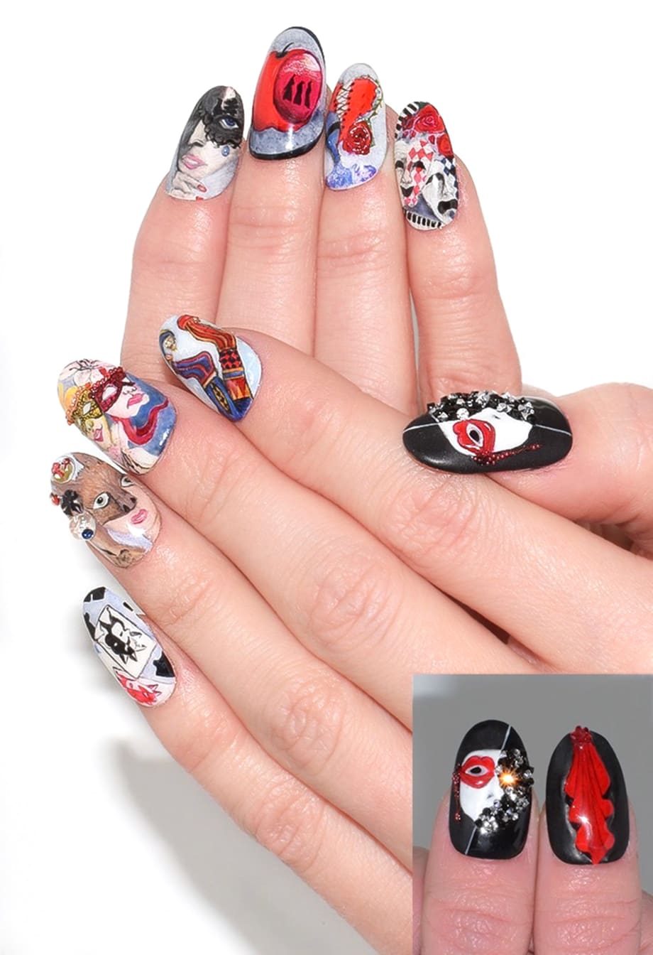 NTNA S.5 Ch. 3: Comedy and Tragedy Nail Art (Katie)