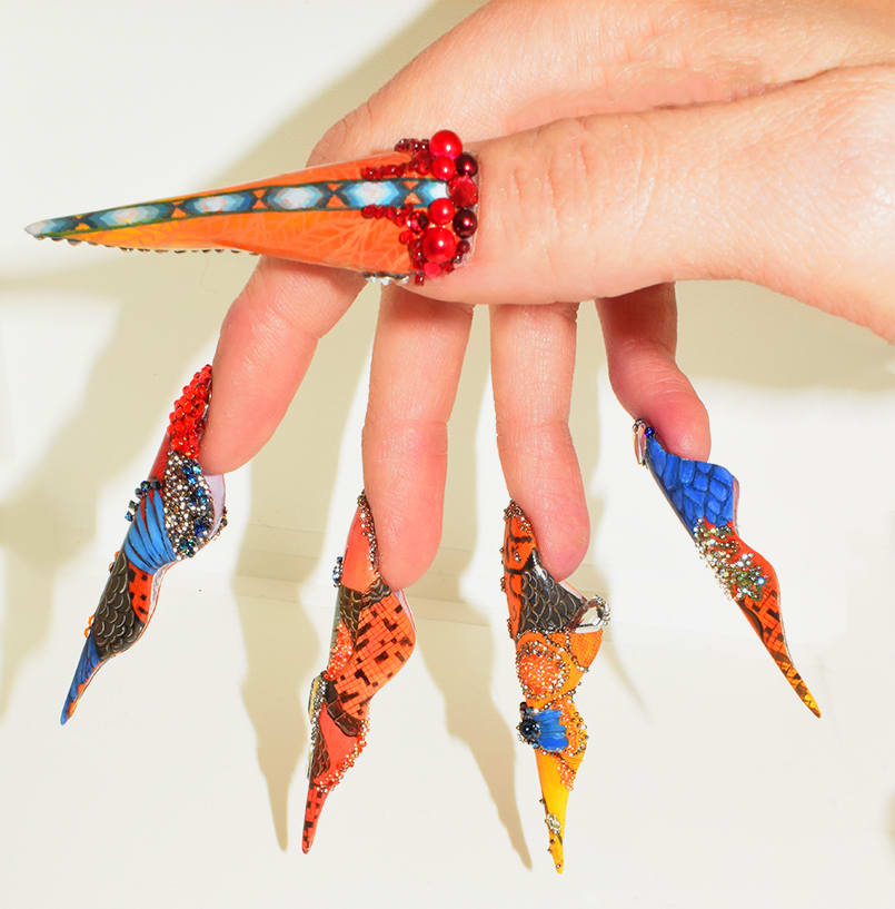 Nails for NTNA S. 5 Pre-Challenge #2: Techno Butterfly (Katie)