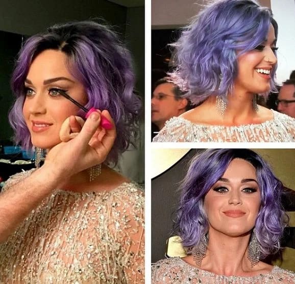 2015 Grammys How-To: Katy Perry's Purple Textured Lob